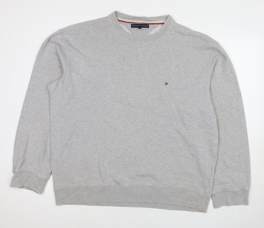 Tommy Hilfiger Mens Grey Cotton Pullover Sweatshirt Size XL