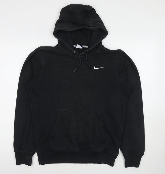 Nike Mens Black Cotton Pullover Hoodie Size S