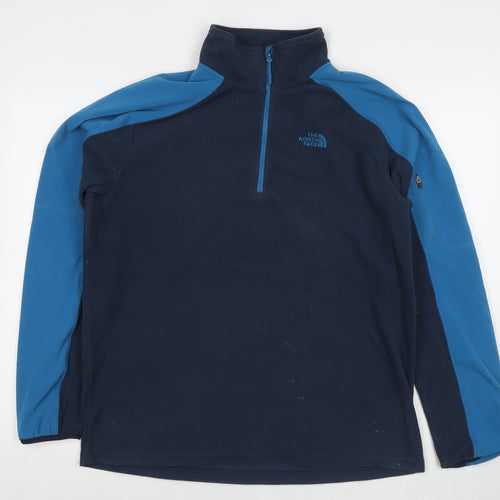 The North Face Mens Blue Polyester Pullover Sweatshirt Size L