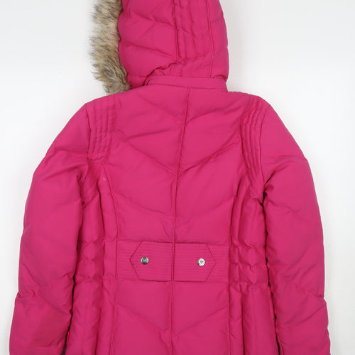 Per Una Womens Pink Quilted Jacket Size S Zip