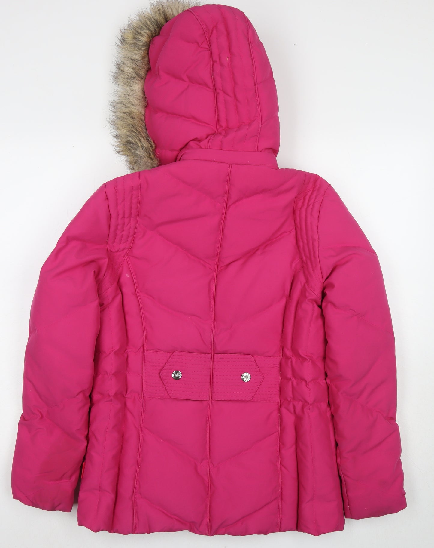 Per Una Womens Pink Quilted Jacket Size S Zip