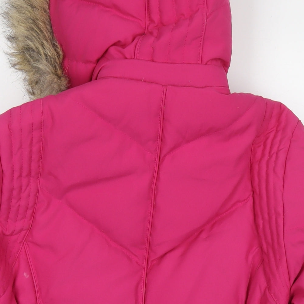 Per Una Womens Pink Quilted Jacket Size S Zip