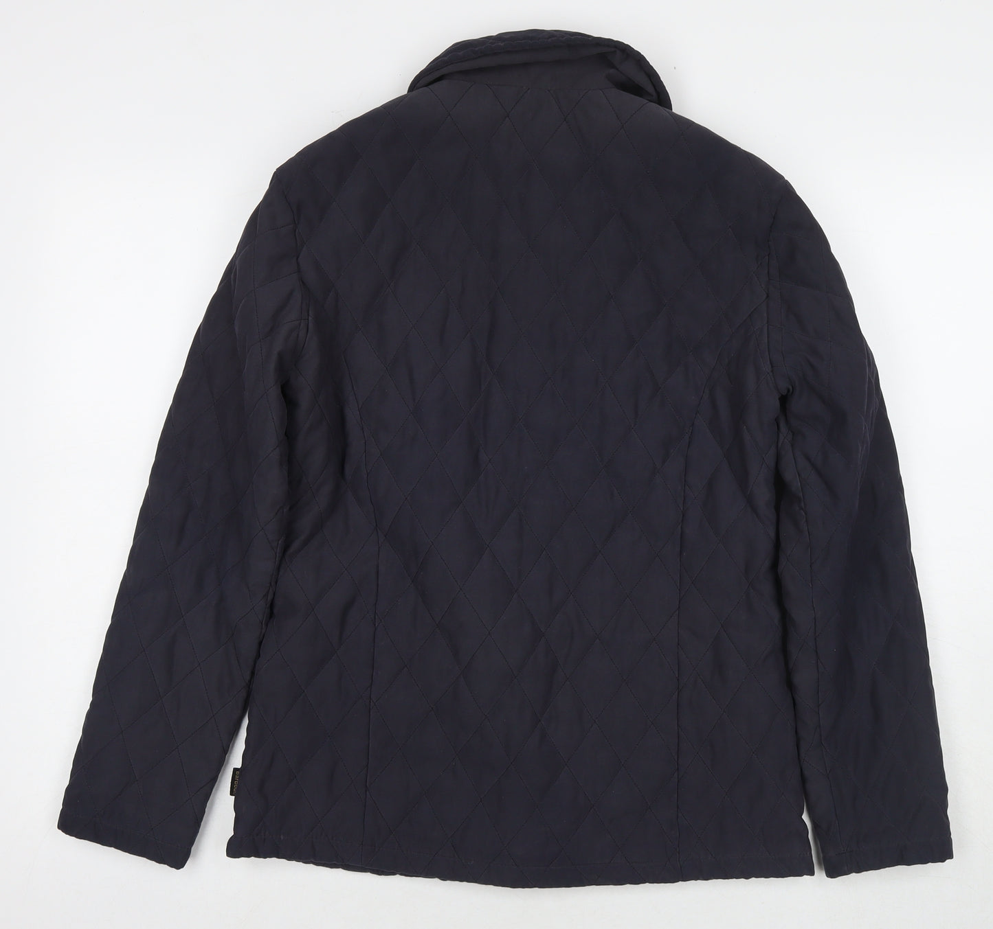 Barbour Womens Blue Quilted Jacket Size 10 Zip