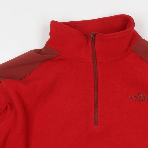 The North Face Mens Red Polyester Pullover Sweatshirt Size XL