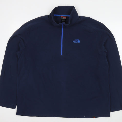 The North Face Mens Blue Polyester Pullover Sweatshirt Size XL