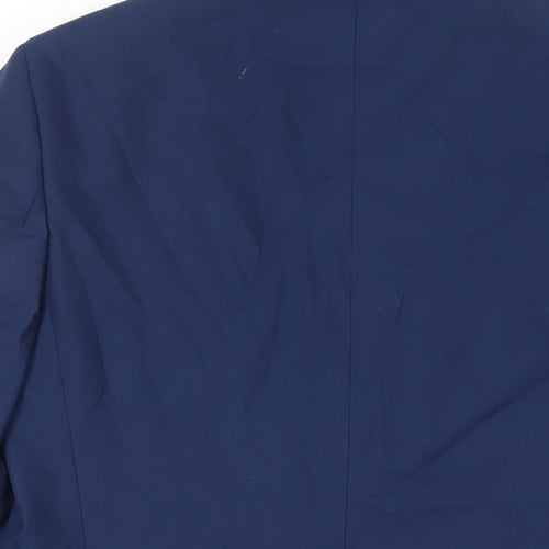 Greenwoods Mens Blue Polyester Jacket Suit Jacket Size 38 Regular