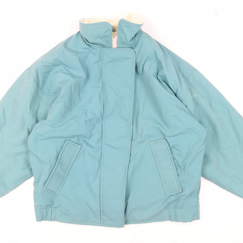 The Woolrich Woman Womens Blue Windbreaker Jacket Size M Zip - Vintage