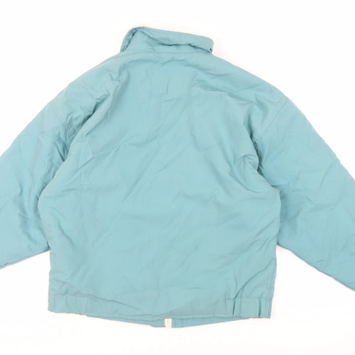 The Woolrich Woman Womens Blue Windbreaker Jacket Size M Zip - Vintage