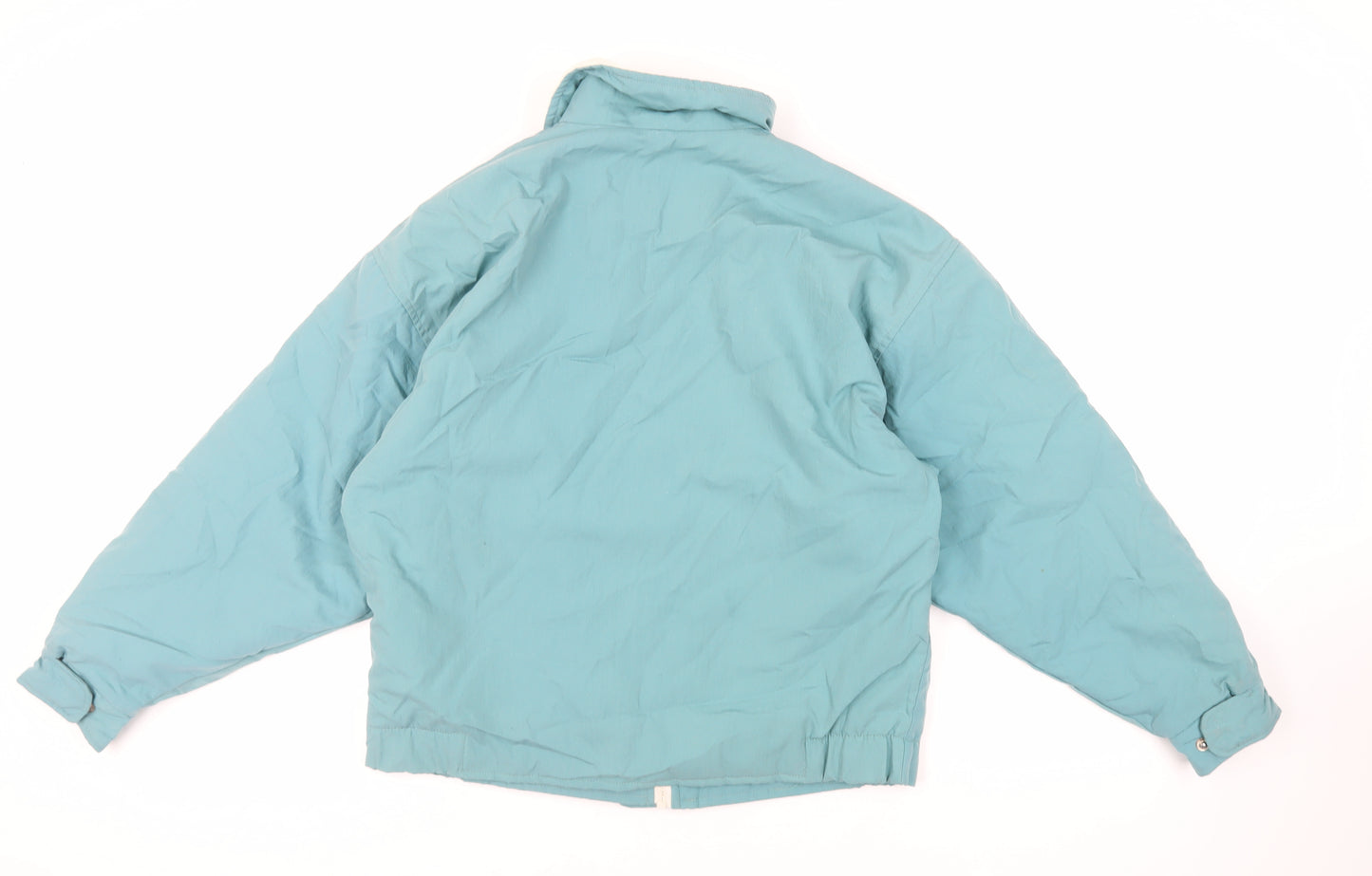 The Woolrich Woman Womens Blue Windbreaker Jacket Size M Zip - Vintage