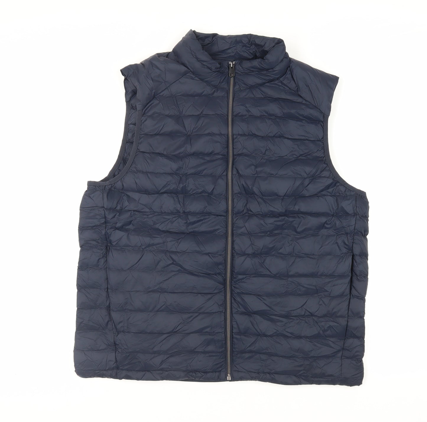 Marks and Spencer Mens Blue Gilet Jacket Size XL Zip - Water Resistant Quilted