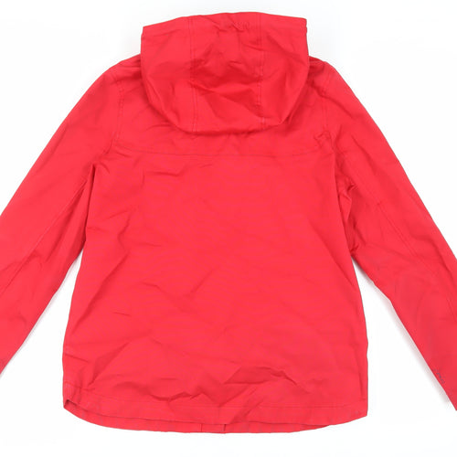 Joules Womens Red Jacket Size 10 Zip - Hooded