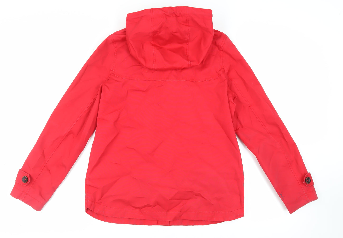 Joules Womens Red Jacket Size 10 Zip - Hooded