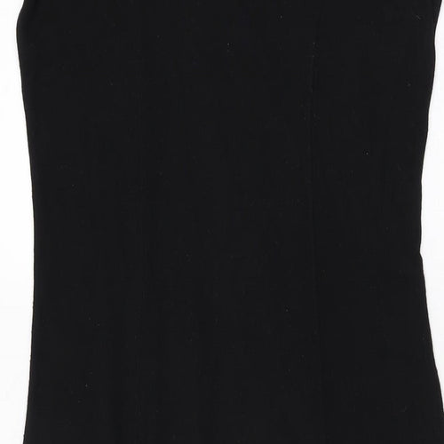 Dorothy Perkins Womens Black Polyester A-Line Size 12 Round Neck Pullover