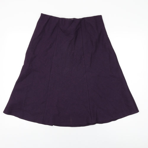 Honor Millburn Womens Purple Polyester Swing Skirt Size 12