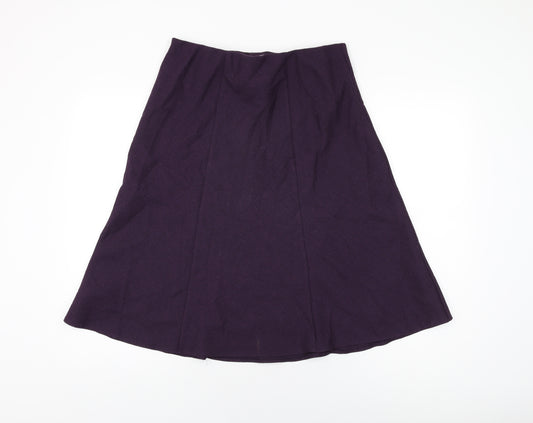 Honor Millburn Womens Purple Polyester Swing Skirt Size 12