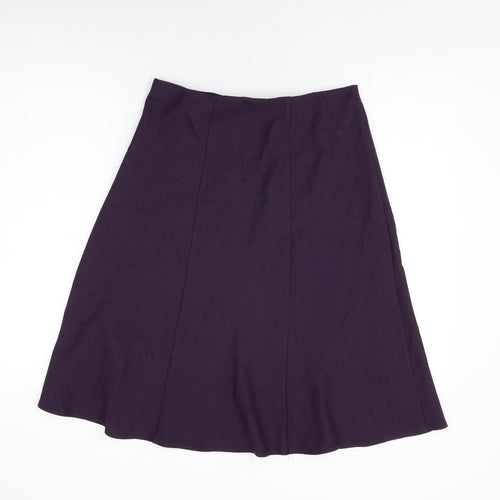 Honor Millburn Womens Purple Polyester Swing Skirt Size 12