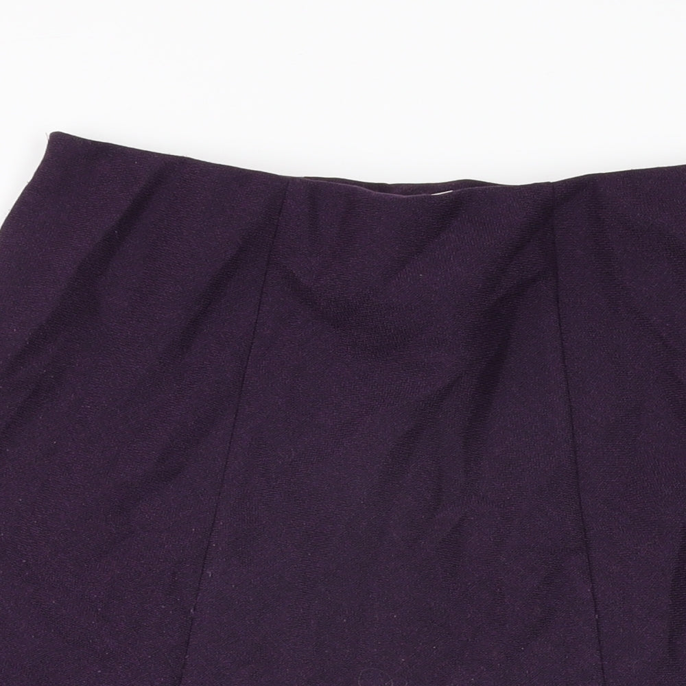 Honor Millburn Womens Purple Polyester Swing Skirt Size 12