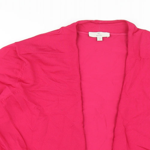 CC Womens Pink V-Neck Viscose Cardigan Jumper Size M