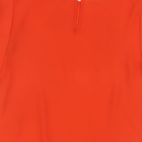 New Look Womens Red Polyester Basic T-Shirt Size 12 Round Neck