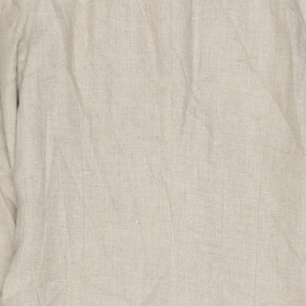 Per Una Womens Beige Jacket Size 10 Snap - Pockets