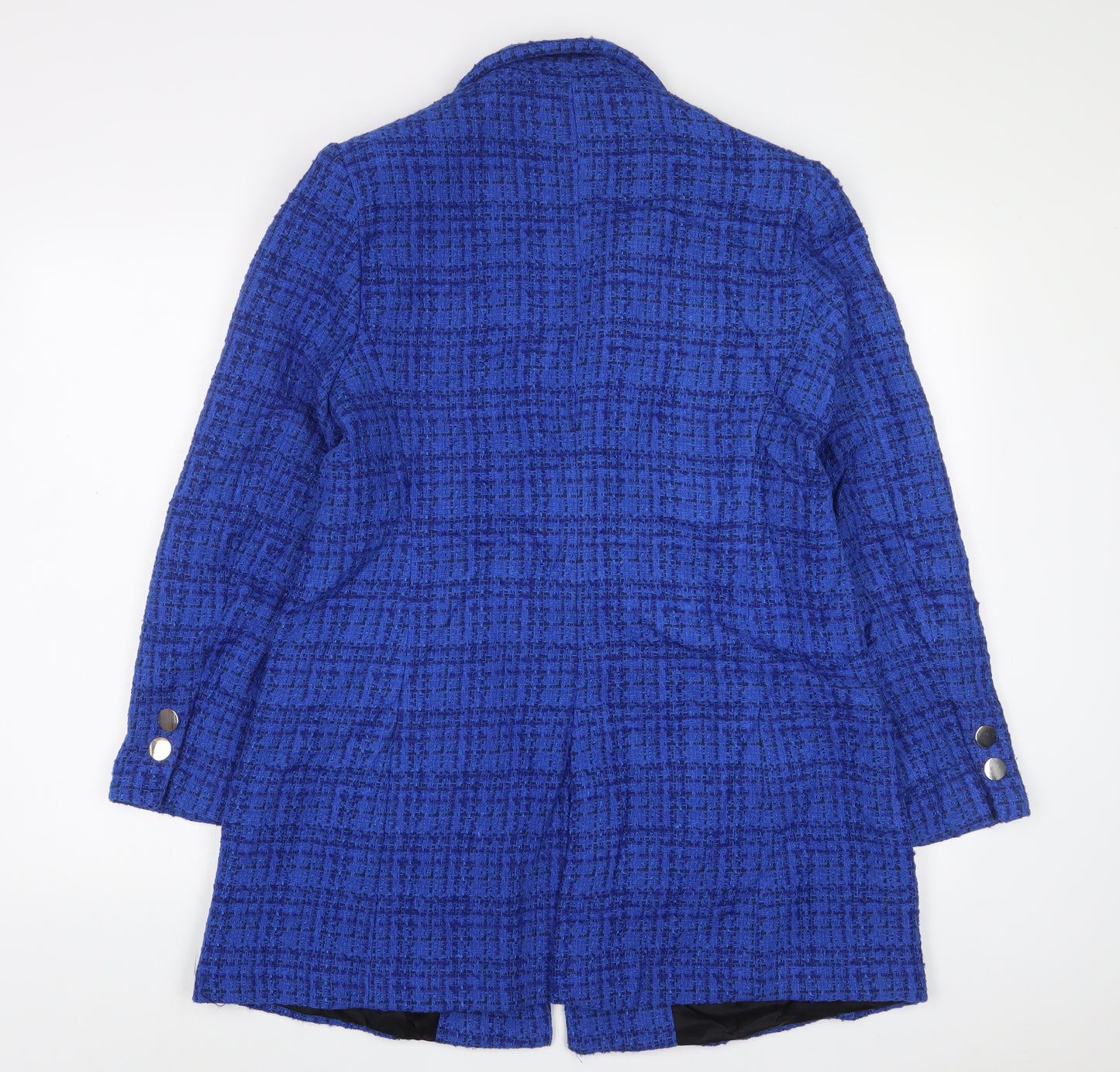 Zara Womens Blue Jacket Coat Size L Button