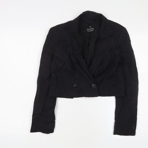 Stradivarius Womens Black Jacket Blazer Size S Button