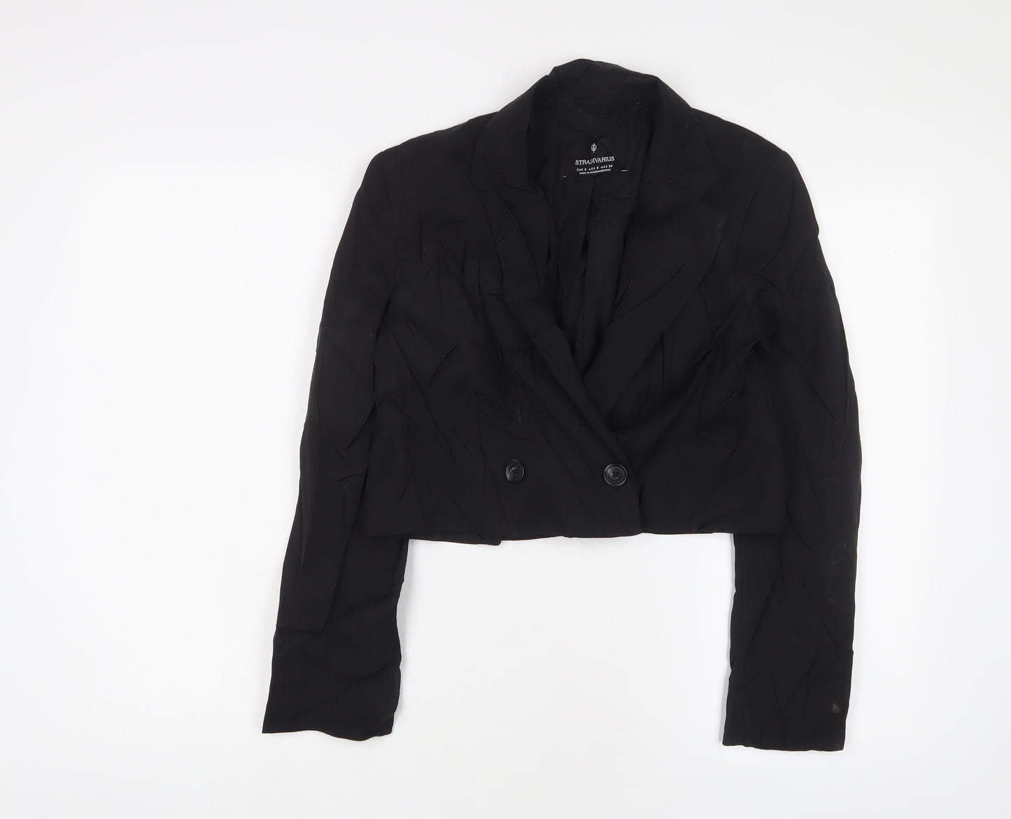 Stradivarius Womens Black Jacket Blazer Size S Button