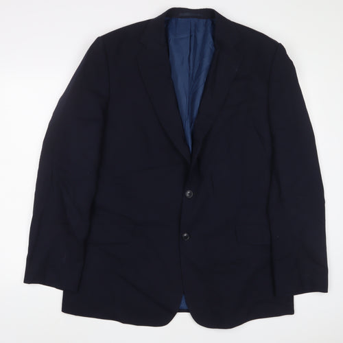 Marks and Spencer Mens Blue Wool Jacket Suit Jacket Size 44 Regular