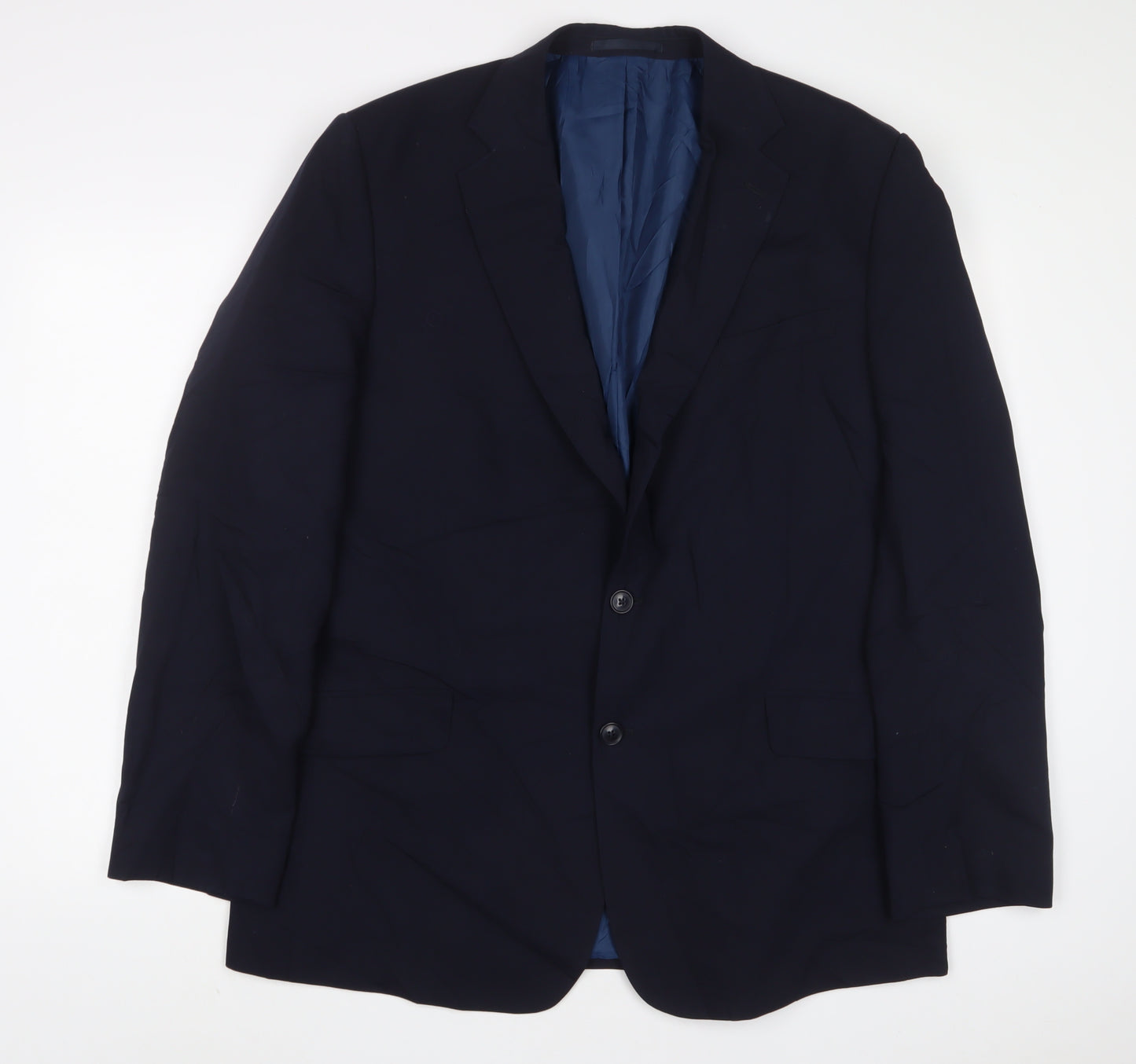 Marks and Spencer Mens Blue Wool Jacket Suit Jacket Size 44 Regular