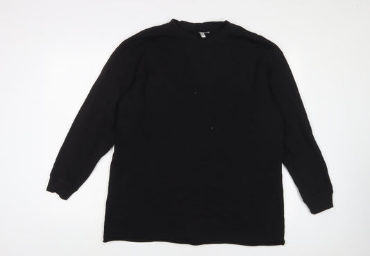 H&M Womens Black Cotton Pullover Sweatshirt Size L Pullover