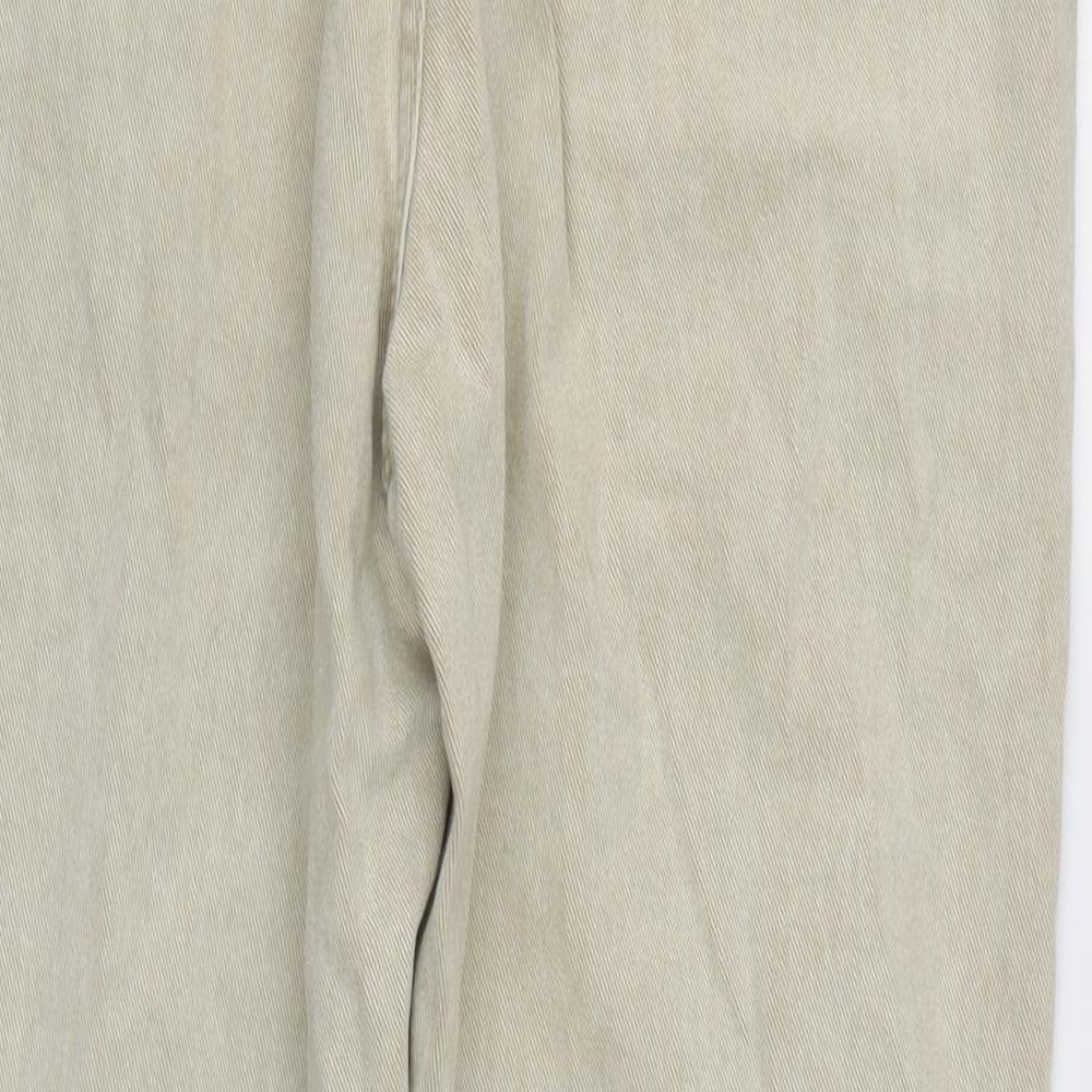 Riot Womens Beige Cotton Straight Jeans Size 10 L29.5 in Regular Zip