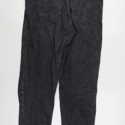 Zara Mens Grey Cotton Straight Jeans Size 30 in L28 in Regular Zip