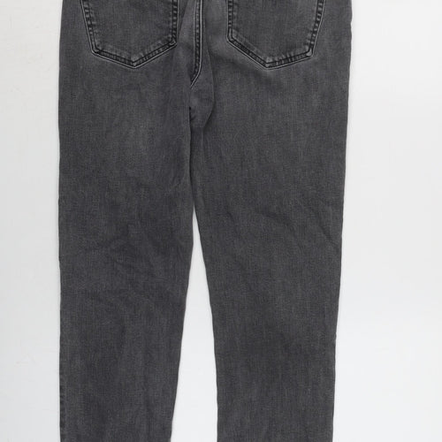 Ambercombe & finch Mens Grey Cotton Blend Tapered Jeans Size 30 in L28 in Regular Zip