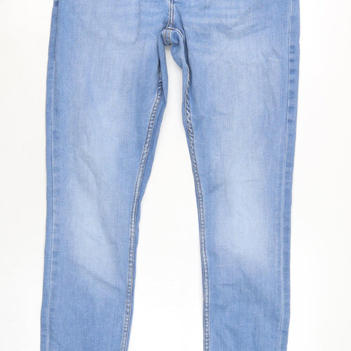 Denim & Co. Mens Blue Cotton Blend Straight Jeans Size 30 in L33 in Regular Button