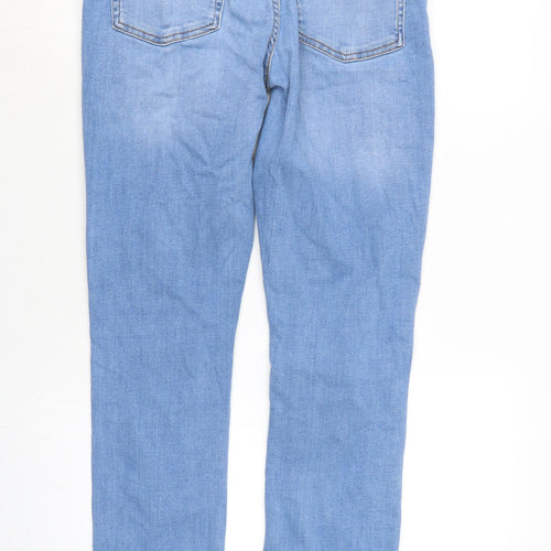 Denim & Co. Mens Blue Cotton Blend Straight Jeans Size 30 in L33 in Regular Button