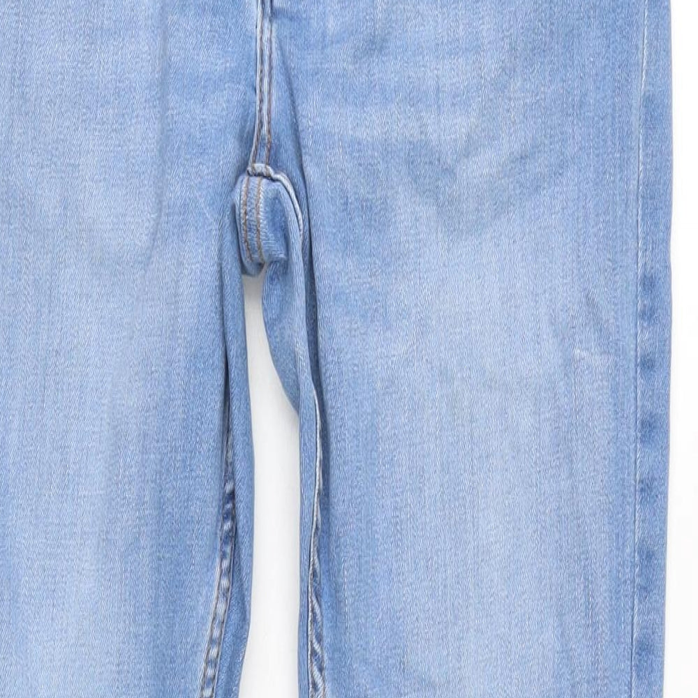 Denim & Co. Mens Blue Cotton Blend Straight Jeans Size 30 in L33 in Regular Button