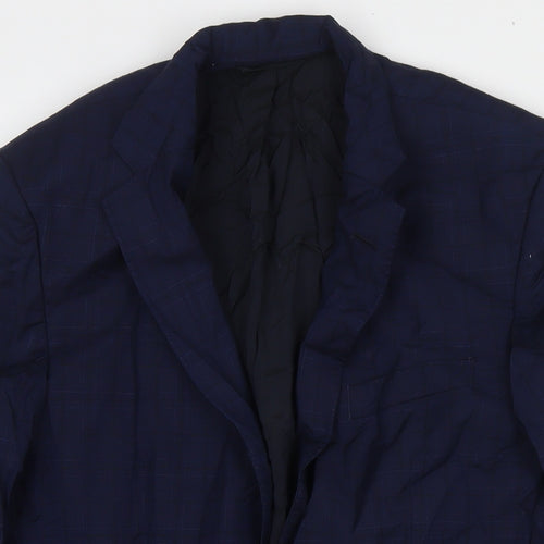 HUGO BOSS Mens Blue Wool Jacket Suit Jacket Size 38 Regular