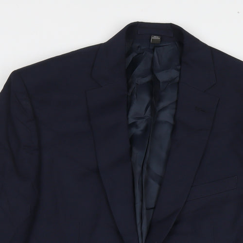 Marks and Spencer Mens Blue Polyester Jacket Suit Jacket Size 42 Regular