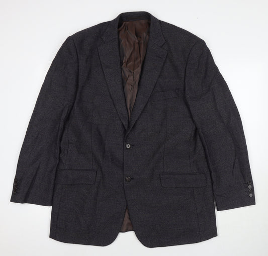 Marks and Spencer Mens Black Polyamide Jacket Suit Jacket Size 42 Regular