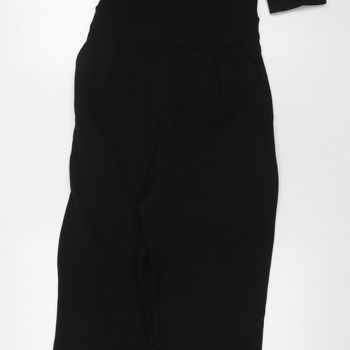 Mango Womens Black Polyester Jumpsuit One-Piece Size S L26 in Zip