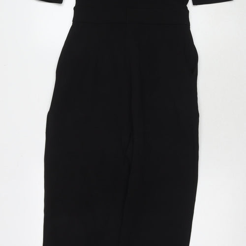 Mango Womens Black Polyester Jumpsuit One-Piece Size S L26 in Zip