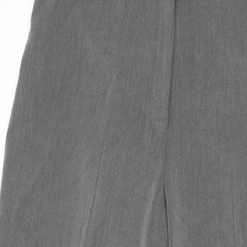 Sag Harbor Womens Grey Polyester Trousers Size 14 L31 in Regular Zip