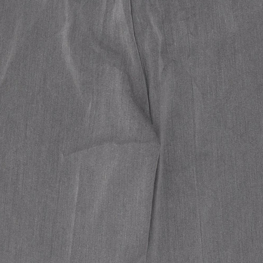 Sag Harbor Womens Grey Polyester Trousers Size 14 L31 in Regular Zip