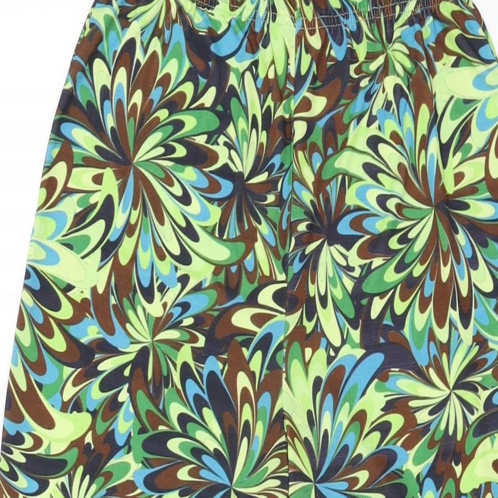 Vouley Vous Womens Green Geometric Polyester Trousers Size 10 L24.5 in Regular