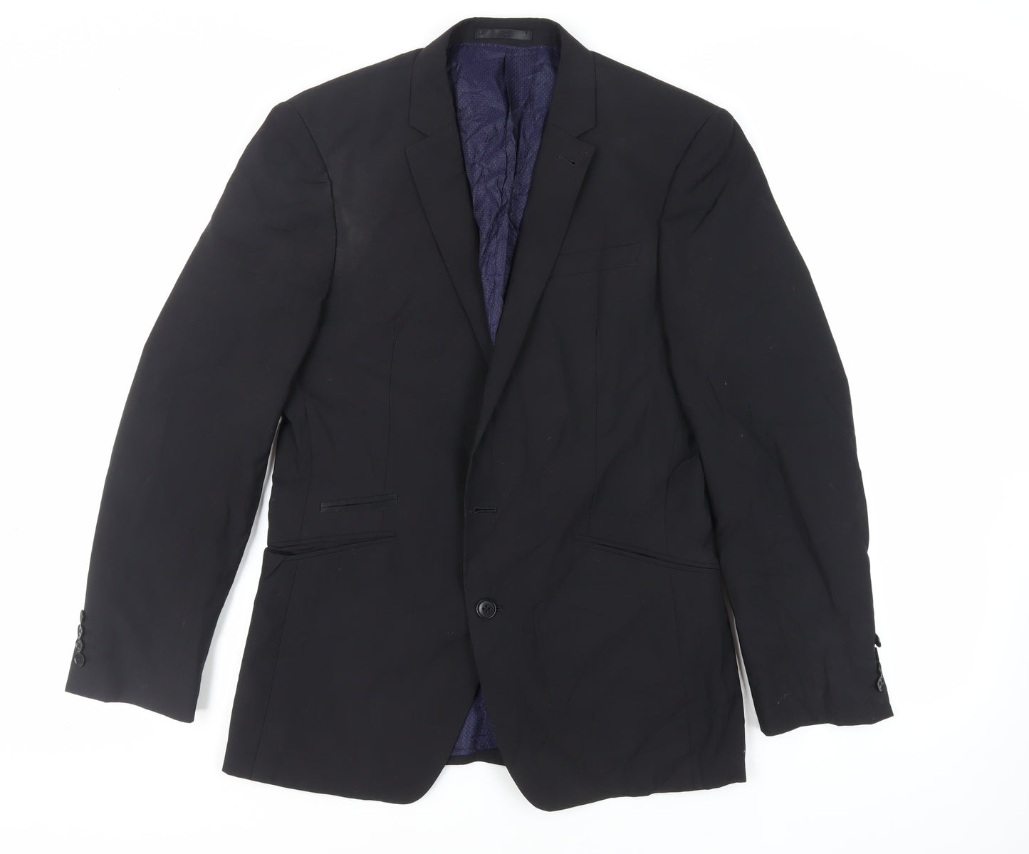 NEXT Mens Black Wool Jacket Suit Jacket Size 38 Regular