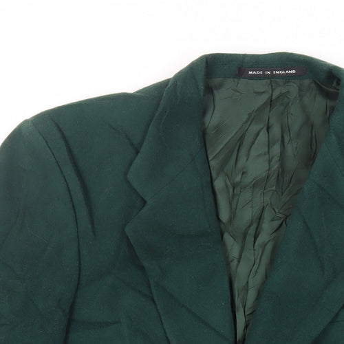 Alexandre Mens Green Wool Jacket Blazer Size 38 Regular - Vintage