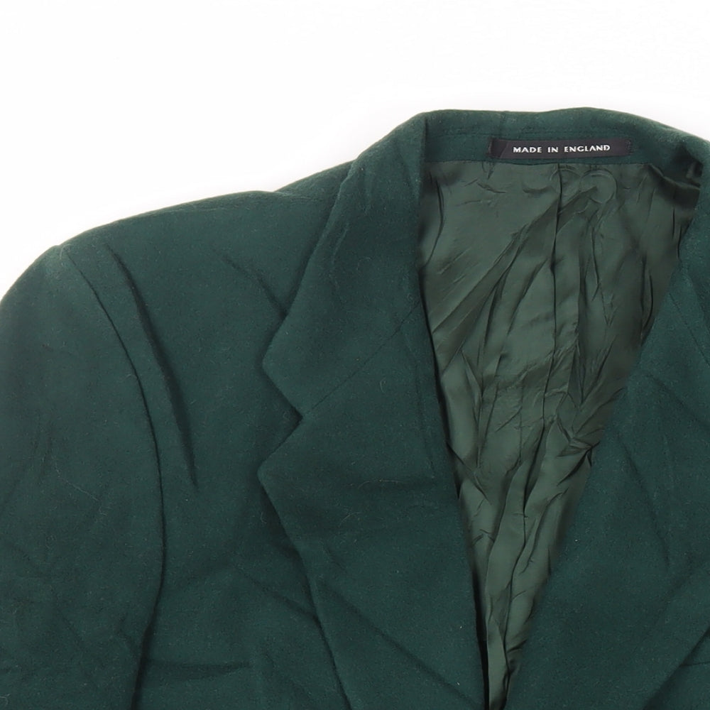 Alexandre Mens Green Wool Jacket Blazer Size 38 Regular - Vintage