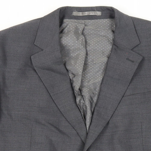 Jeffrey Banks Mens Grey Wool Jacket Suit Jacket Size 42 Regular