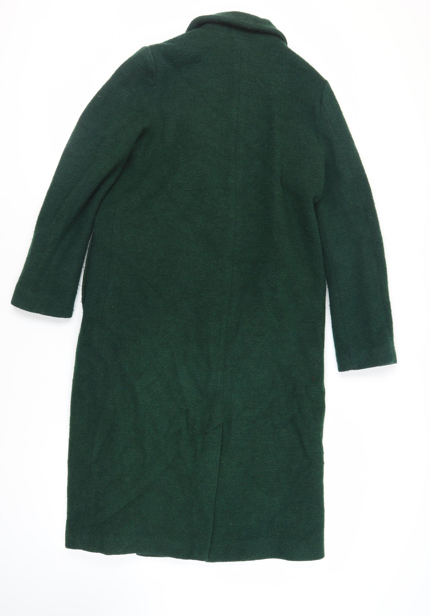 Monki Womens Green Overcoat Coat Size S Button