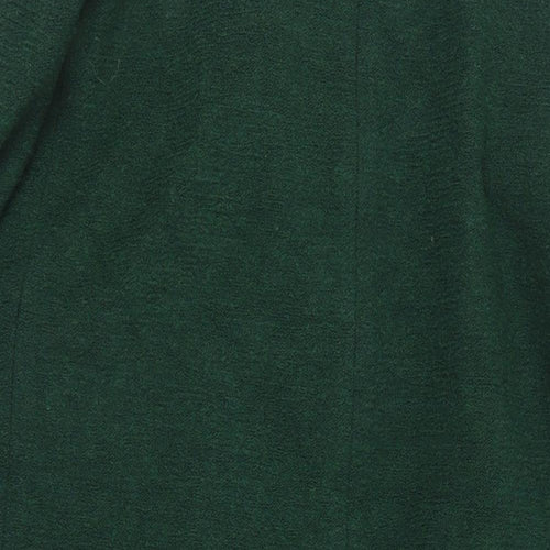 Monki Womens Green Overcoat Coat Size S Button